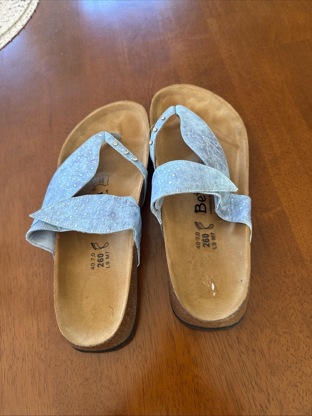 Betula by Birkenstock Turquoise Strappy Sandals 40